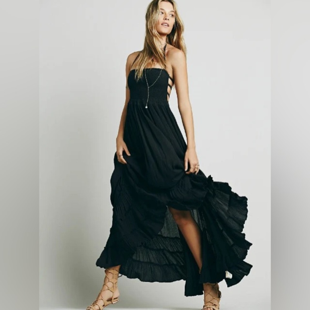 Free People Black Maxi Dress
